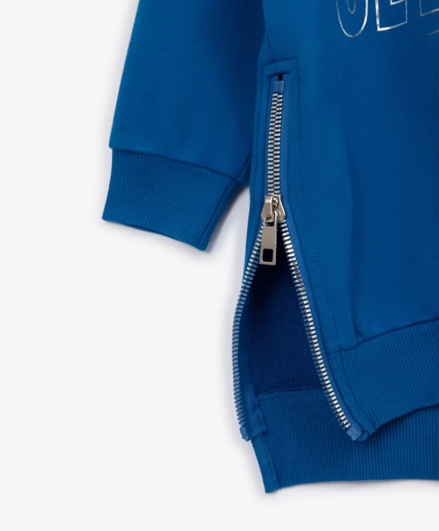 фото Толстовка из футера синяя gulliver (128)