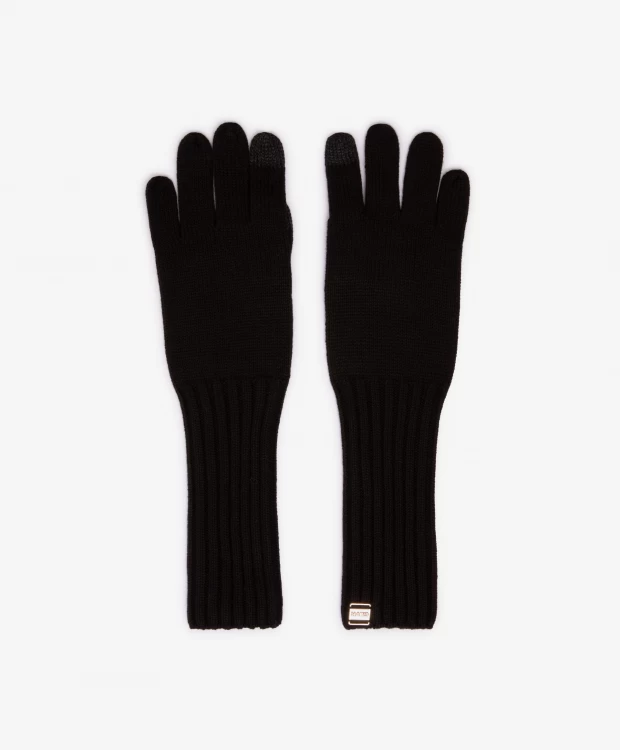 Перчатки вязаные черные Gulliver перчатки вязаные с резинкой gulliver