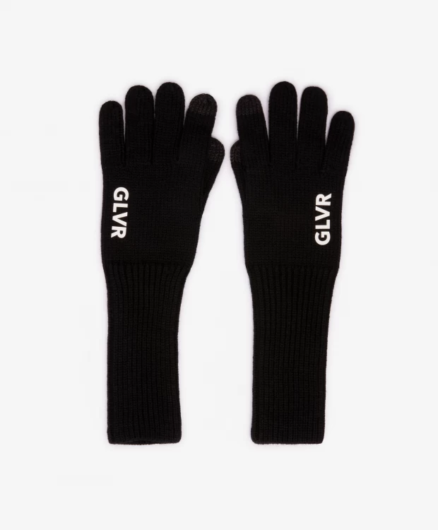 Перчатки вязаные черные Gulliver перчатки вязаные в стиле колорблок gulliver