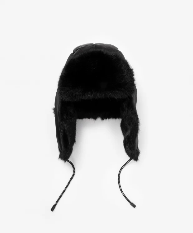 Шапка-ушанка черная Gulliver шапка ушанка gulliver размер 50 мультиколор