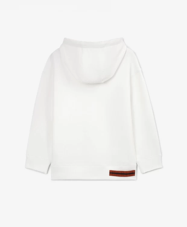 фото Худи из футера молочного цвета gulliver (140)