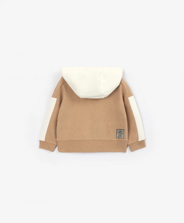 фото Худи с застежкой поло коричневое gulliver (86) gulliver baby