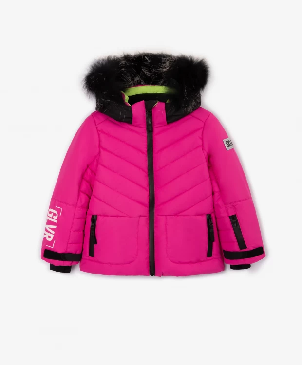 цена Куртка спортивная зимняя для девочки из плащовки Gulliver