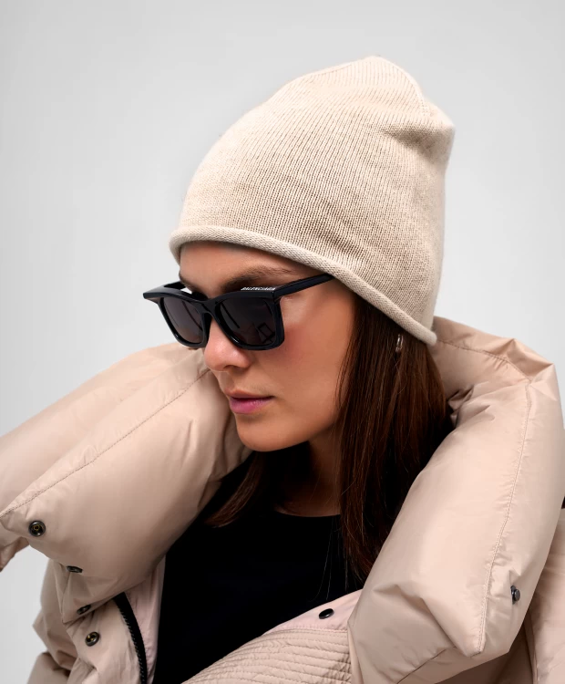 фото Шапка вязаная бежевая glvr (one size)