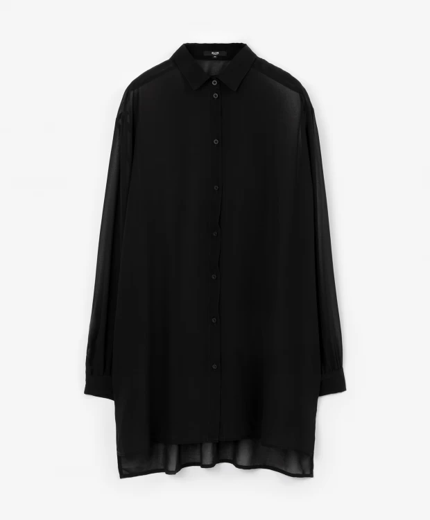Блузка полупрозрачная черная GLVR полупрозрачная блузка godeea черный