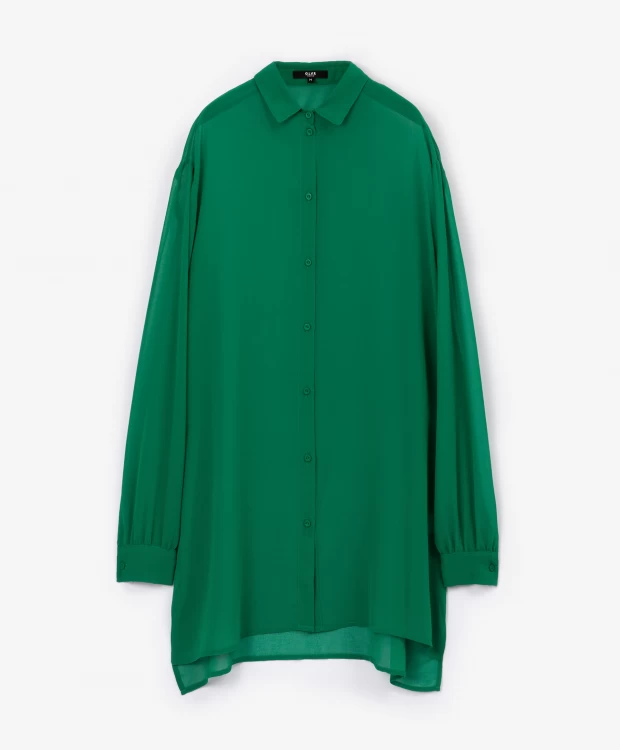 Блузка полупрозрачная зеленая GLVR полупрозрачная блузка godeea черный