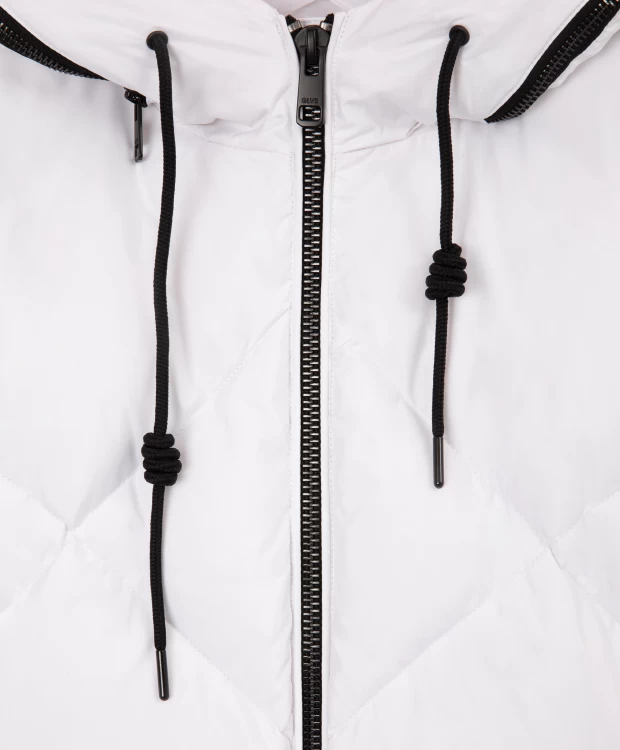 фото Куртка оверсайз с капюшоном белая glvr (l)