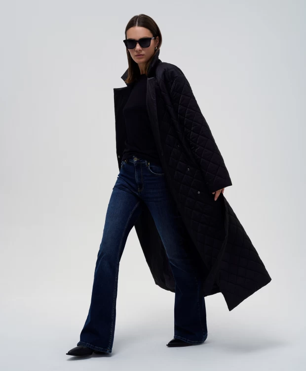 фото Пальто оверсайз стеганое черное glvr (xl)