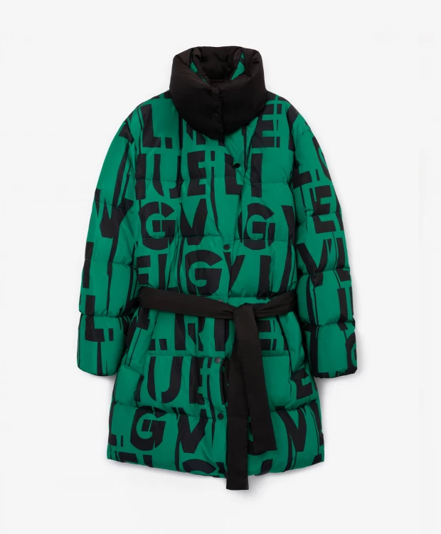 Пальто оверсайз зеленое GLVR цена и фото
