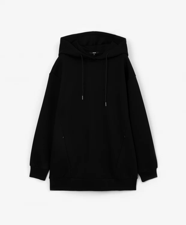 фото Худи удлиненное черное glvr (xl)