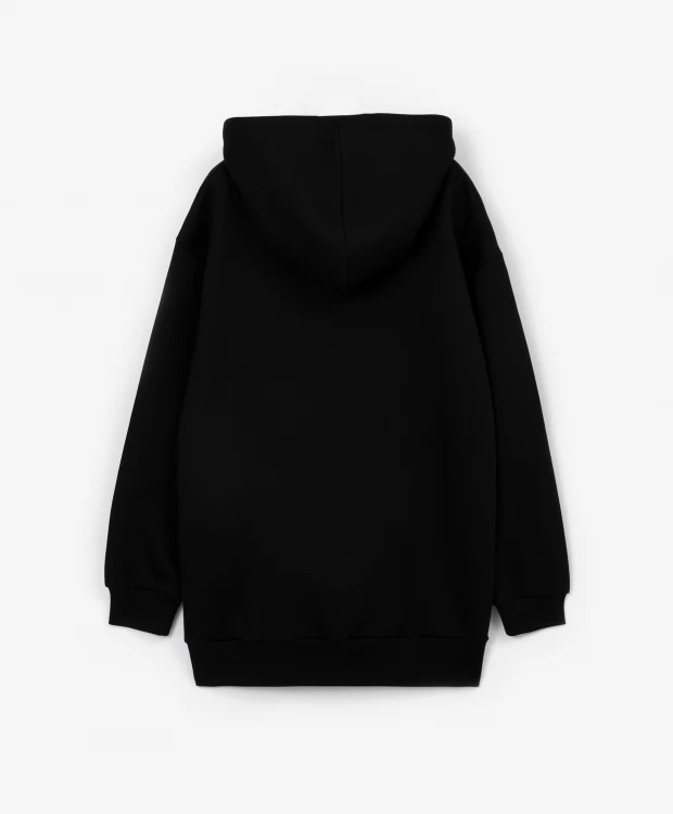 фото Худи удлиненное черное glvr (xl)