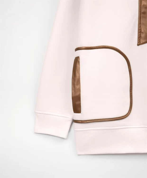 фото Толстовка нераспашная молочного цвета glvr (s)