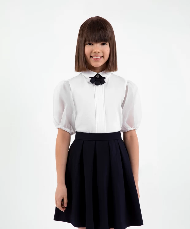 Блузка с коротким рукавом Gulliver платье с коротким рукавом черное gulliver для девочек размер 140 мод 123gpgc2503
