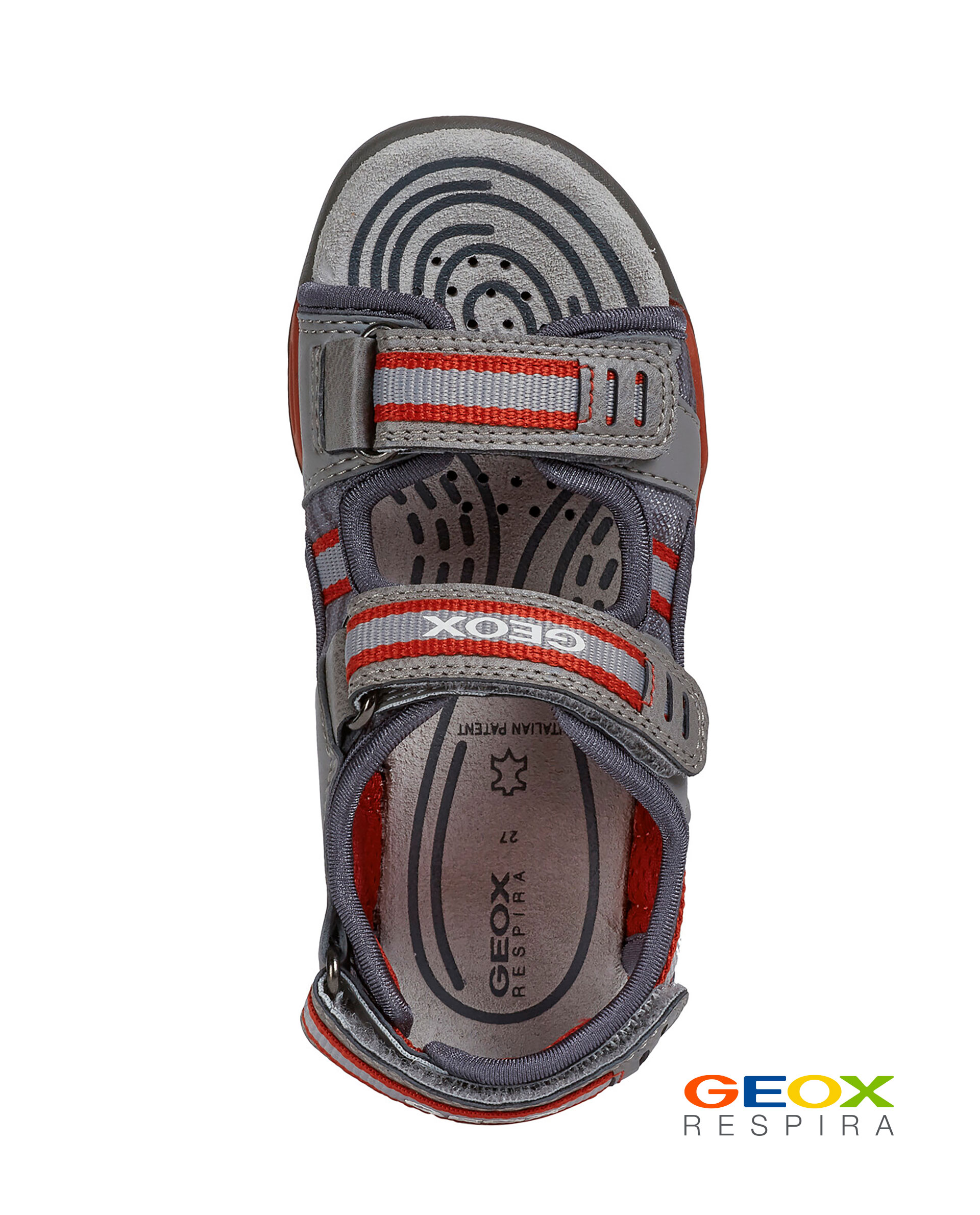 Серые сандалии Geox для мальчика J020RD014MEC0051, размер 32, цвет серый - фото 4