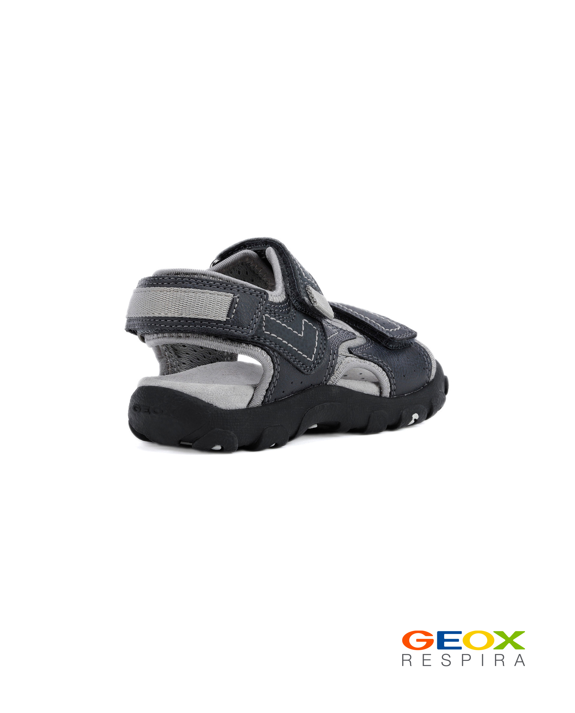 Серые сандалии Geox для мальчика J0224A0MECEC0661, размер 33, цвет серый - фото 3