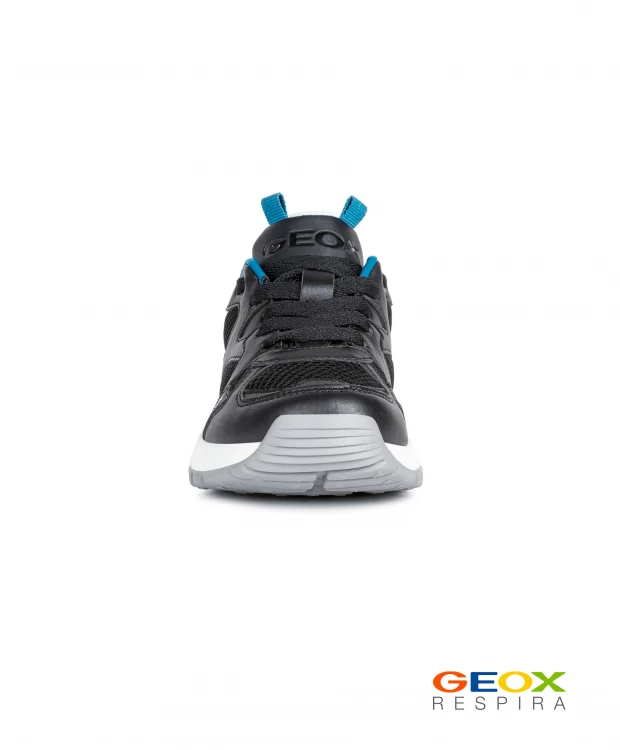 Черные кроссовки Geox с бирюзовыми вставками (36), размер 36 Черные кроссовки Geox с бирюзовыми вставками (36) - фото 2