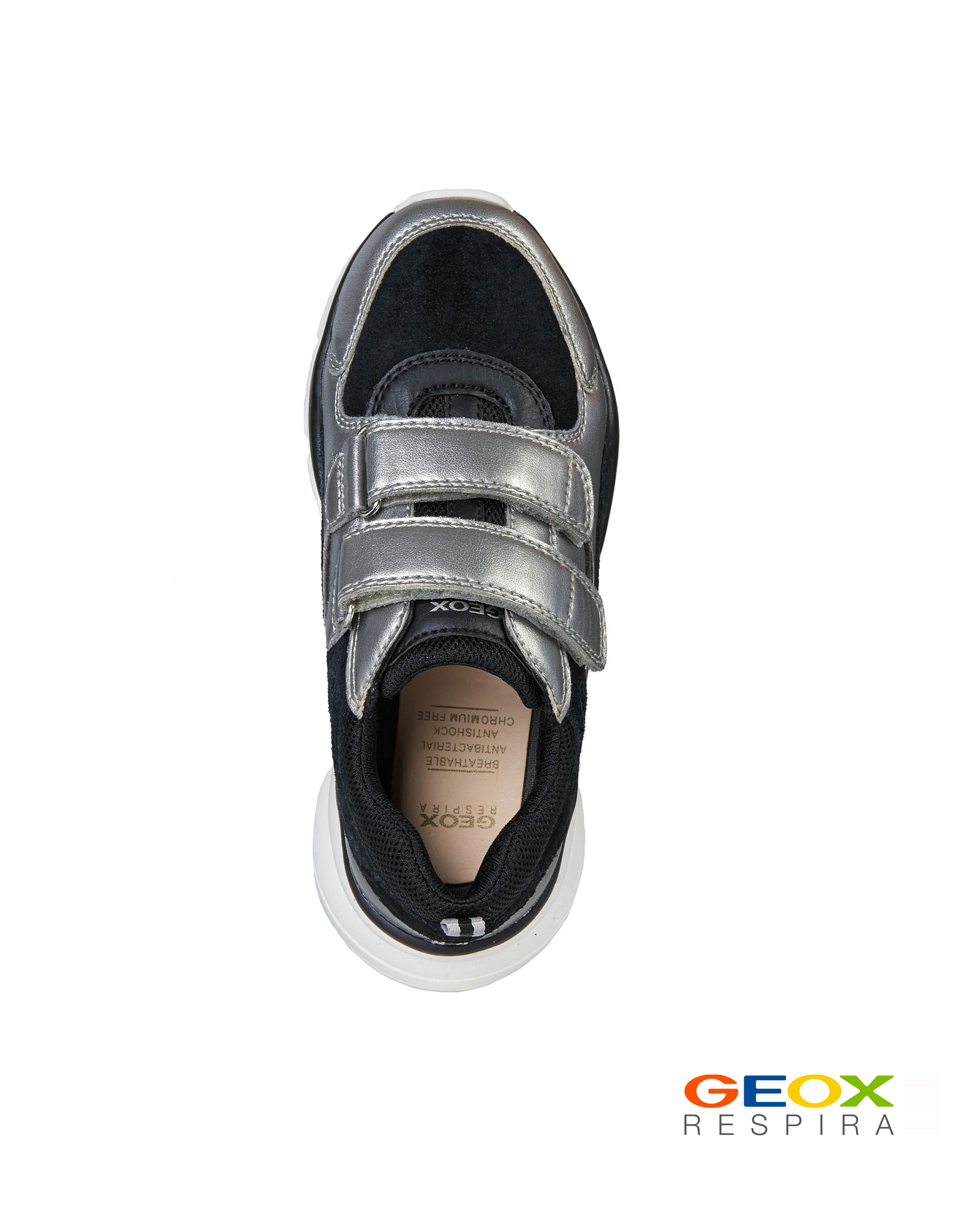 Черные кроссовки Geox с серебристыми вставками J02BGELAJ22C1363, размер 38, цвет черный - фото 4
