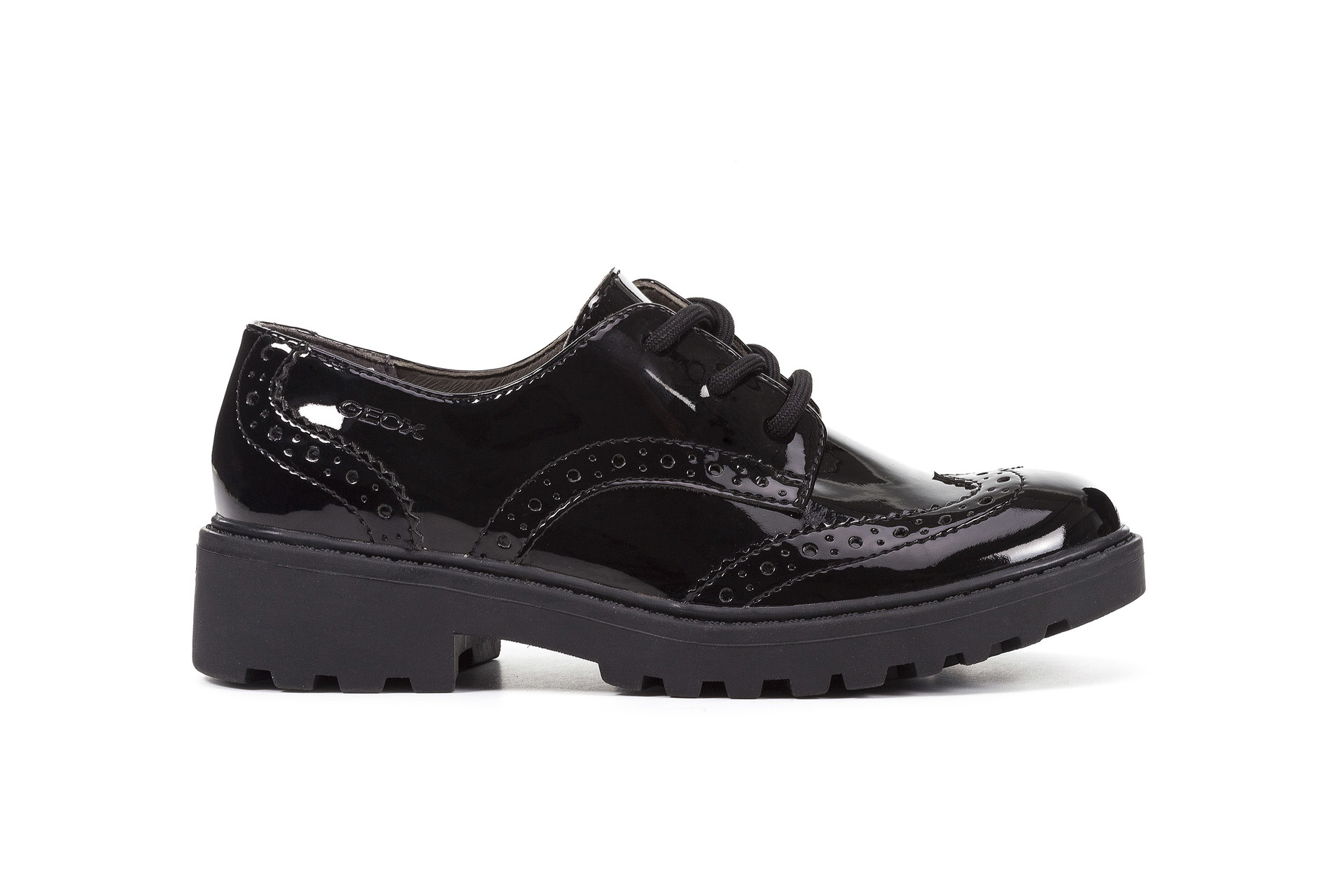 Туфли дерби Geox с лакированными вставками J6420NL00HHC9999, размер 34, цвет черный - фото 2