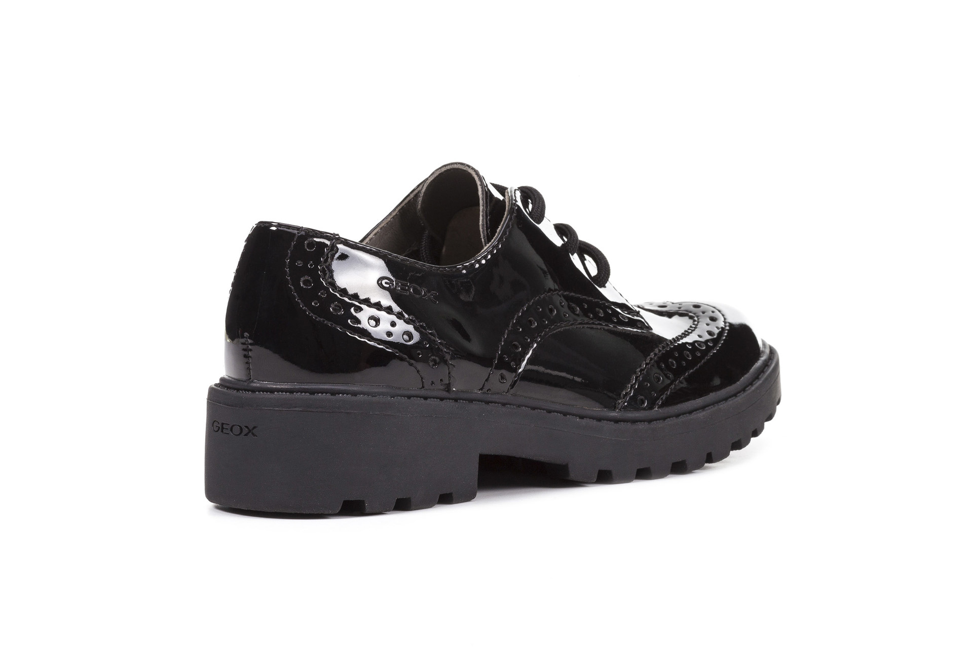 Туфли дерби Geox с лакированными вставками J6420NL00HHC9999, размер 34, цвет черный - фото 3
