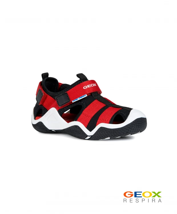 Черно-красные сандалии Geox для мальчика (34)